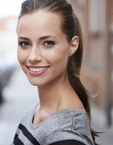 Brunette woman with beautiful smile