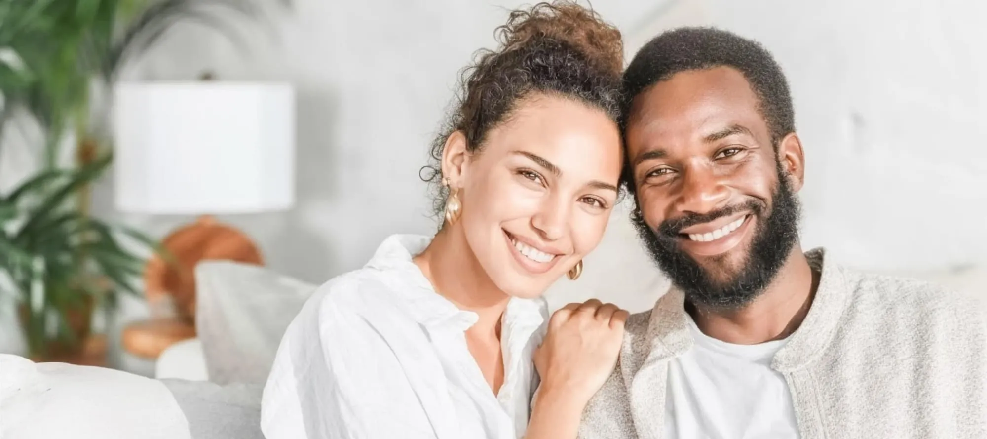 Smiling couple banner image